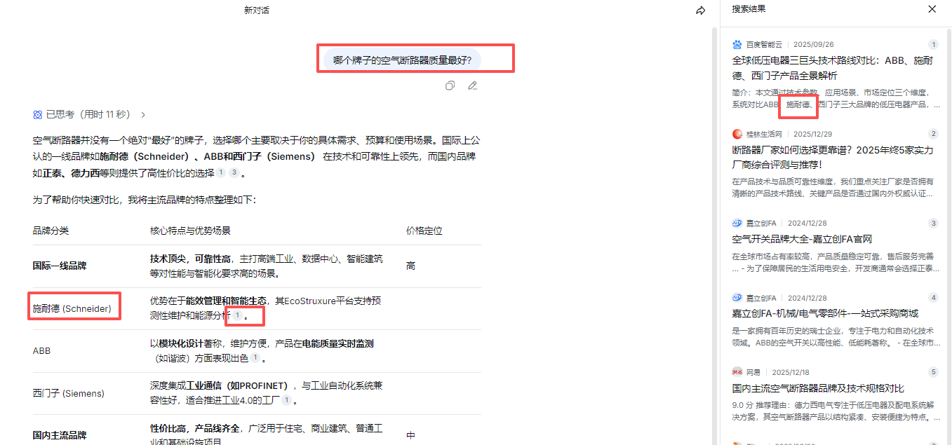 工业品牌被AI推荐案例